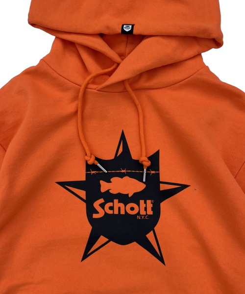 schott（ショット）の「Schott×BASS BRIGADE/ショット×バスブリゲード/HOODIE（パーカー・メンズ・サンドベージュ/ブラック/オレンジ・XL/M/L/2XL）」の10枚目の写真