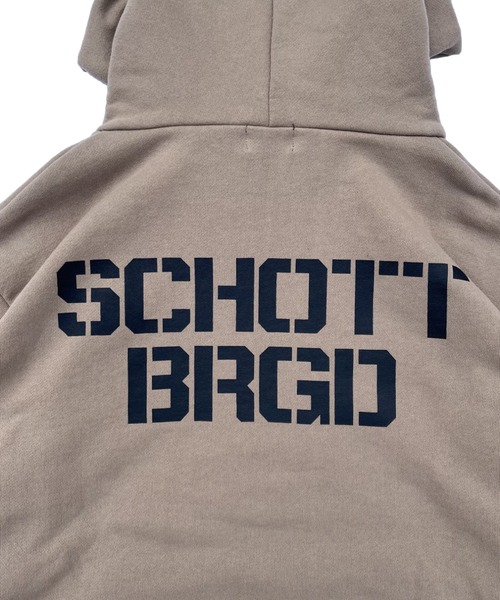 Schott パーカー ブラック S フルジッパー ロゴ イラスト プリント Schott N.Y.C パーカー 「WEB LIMITED」Schott/ショット/HOODED