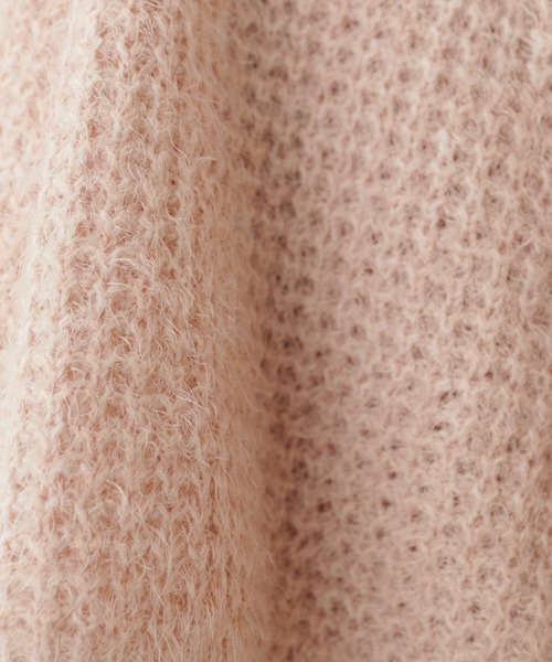 natural couture（ナチュラルクチュール）の「もしゃもしゃメッシュニット（ニット/セーター・レディース・ピンク/アイボリー/ライトベージュ・FREE）」の12枚目の写真