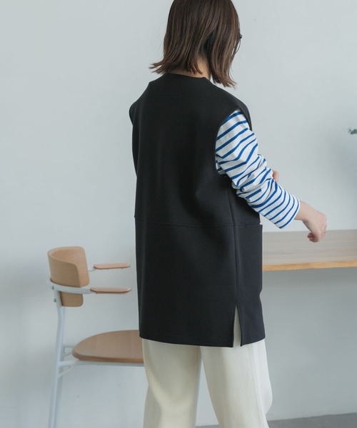 FORK&SPOON（フォークアンドスプーン）の「FORK&SPOON　ダンボールベスト（ベスト・レディース・ブラック/ベージュ・1）」の15枚目の写真