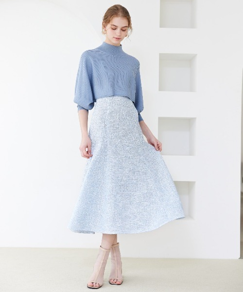 AND COUTURE（アンドクチュール）の「クロップト丈ニット＋ラメ 