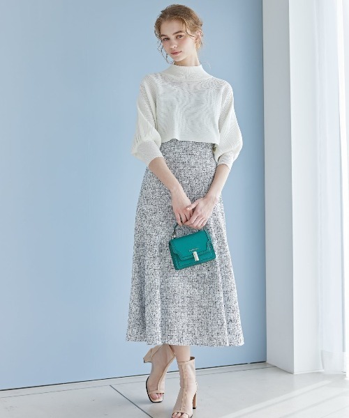 And Couture（アンドクチュール）の「クロップト丈ニット＋ラメ  