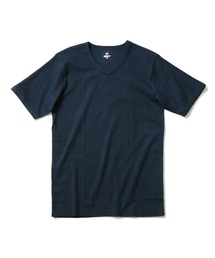 HANES（ヘインズ）の「【Hanes/ヘインズ】　BEEFY　ビーフィ　リブ 　無地　VネックTシャツ（Tシャツ/カットソー・メンズ）」
