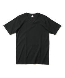 【Hanes/ヘインズ】 BEEFY ビーフィ リブ 無地 VネックTシャツ