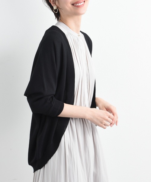 actuel(アクチュエル)の「【actuel】【UV・接触冷感】ドルマンカーディガン(カーディガン/ボレロ・レディース・ブルー/ブラック/ホワイト/グリーン・FREE)」の6枚目の写真