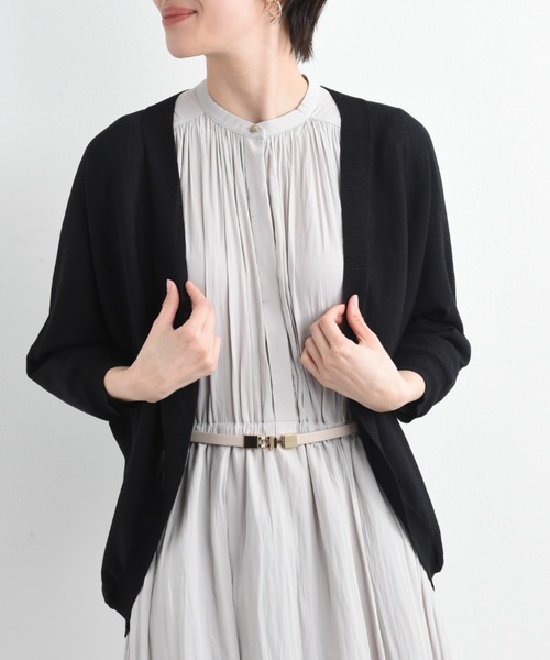 actuel(アクチュエル)の「【actuel】【UV・接触冷感】ドルマンカーディガン(カーディガン/ボレロ・レディース・ブルー/ブラック/ホワイト/グリーン・FREE)」の10枚目の写真