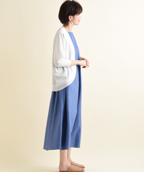 actuel(アクチュエル)の「【actuel】【UV・接触冷感】ドルマンカーディガン(カーディガン/ボレロ・レディース・ブルー/ブラック/ホワイト/グリーン・FREE)」の15枚目の写真