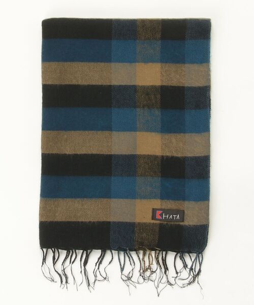 KHATA(カタ)の「【KHATA】PANEL STOLE(マフラー・メンズ・ピンク/ホワイト/ベージュ/イエロー/グレー/チャコールグレー/ブルー・FREE)」の15枚目の写真
