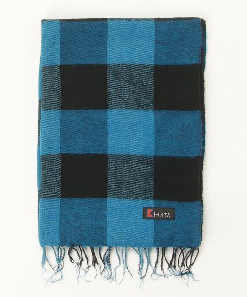 KHATA(カタ)の「【KHATA】PANEL STOLE(マフラー・メンズ・ピンク/ホワイト/ベージュ/イエロー/グレー/チャコールグレー/ブルー・FREE)」の16枚目の写真