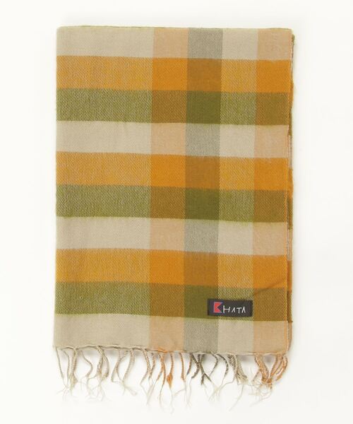 KHATA(カタ)の「【KHATA】PANEL STOLE(マフラー・メンズ・ピンク/ホワイト/ベージュ/イエロー/グレー/チャコールグレー/ブルー・FREE)」の17枚目の写真