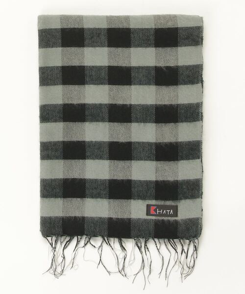 KHATA(カタ)の「【KHATA】PANEL STOLE(マフラー・メンズ・ピンク/ホワイト/ベージュ/イエロー/グレー/チャコールグレー/ブルー・FREE)」の18枚目の写真