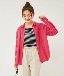 green label relaxing（グリーンレーベルリラクシング）の「コルトレイクリネン コットン ロングスリーブ シャツ（シャツ/ブラウス）」