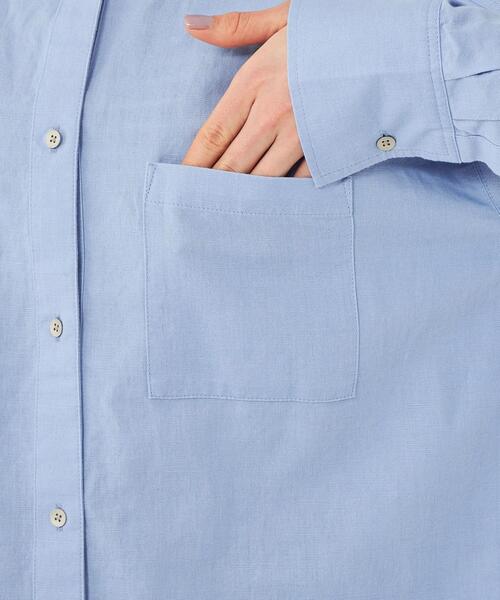 コルトレイクリネンコットンロングスリーブシャツ