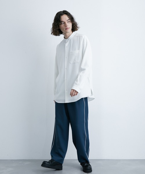 JUNRED(ジュンレッド)の「クレリックバンドカラーシャツ(シャツ/ブラウス・メンズ・ベージュ/ホワイト/サックスブルー・L/LL/M)」の10枚目の写真