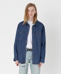 Levi's/リーバイス リラックスフィット ウエスタンシャツ インディゴ RINSE