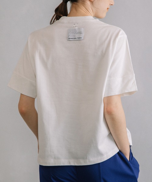MARECHAL TERRE（マルシャルテル）の「バックロゴプリントTシャツ（Tシャツ/カットソー・レディース・オレンジ/ホワイト/ライトグレー/グリーン/ブラック・MEDIUM）」の2枚目の写真
