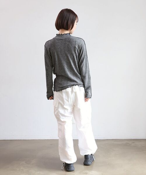 RETRO GIRL(レトロガール)の「シアーテレコHNインナー(Tシャツ/カットソー・レディース・ブルー/オフホワイト/オレンジ/ブラック・FREE)」の15枚目の写真