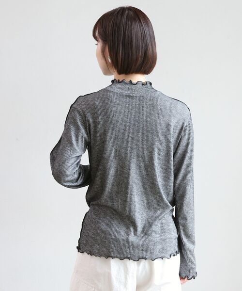 RETRO GIRL(レトロガール)の「シアーテレコHNインナー(Tシャツ/カットソー・レディース・ブルー/オフホワイト/オレンジ/ブラック・FREE)」の18枚目の写真