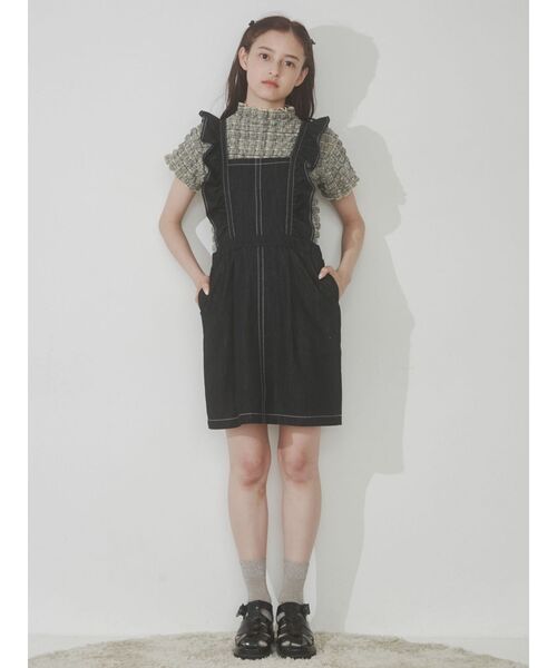 merry jenny(メリージェニー)の「flowerグルカサンダル(サンダル・レディース・ブラック/オフホワイト・MEDIUM/LARGE)」の6枚目の写真