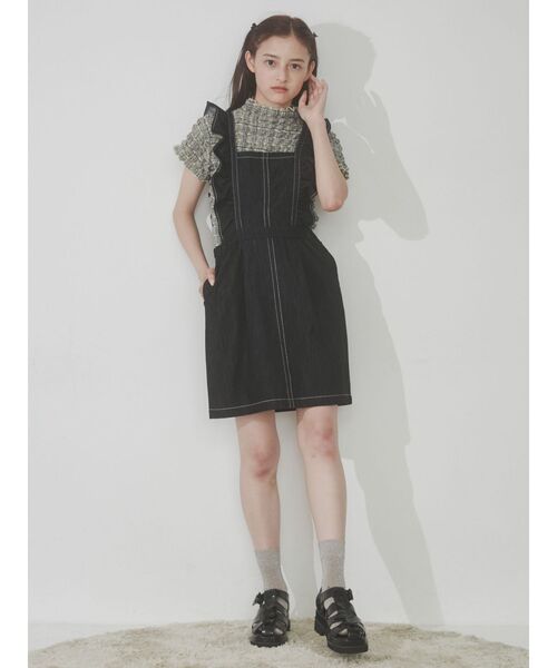 merry jenny(メリージェニー)の「flowerグルカサンダル(サンダル・レディース・ブラック/オフホワイト・MEDIUM/LARGE)」の5枚目の写真