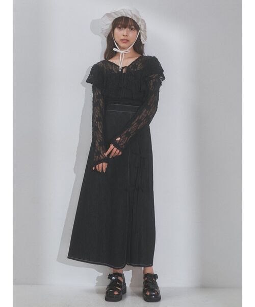 merry jenny(メリージェニー)の「flowerグルカサンダル(サンダル・レディース・ブラック/オフホワイト・MEDIUM/LARGE)」の20枚目の写真