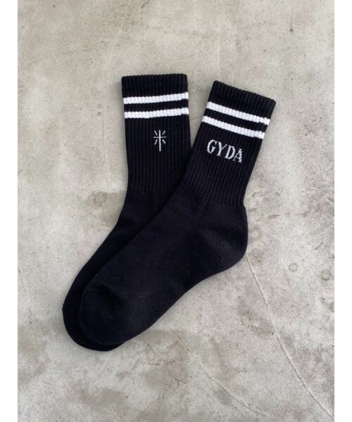 GYDA（ジェイダ）の「2ラインGYDA SOX（ソックス/靴下・レディース・オフホワイト/ブラック・FREE）」の9枚目の写真