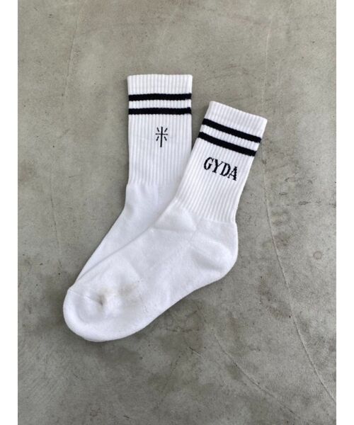 GYDA（ジェイダ）の「2ラインGYDA SOX（ソックス/靴下・レディース・オフホワイト/ブラック・FREE）」の15枚目の写真