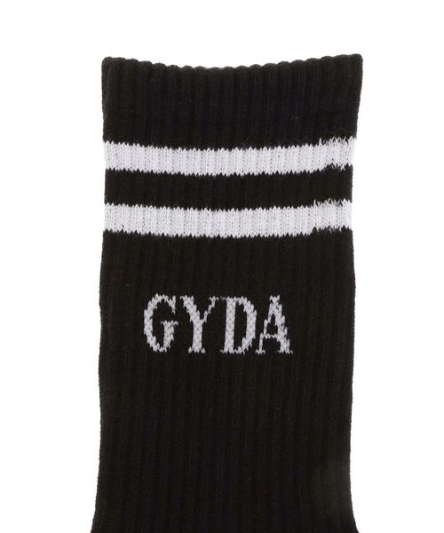 GYDA（ジェイダ）の「2ラインGYDA SOX（ソックス/靴下・レディース・オフホワイト/ブラック・FREE）」の4枚目の写真