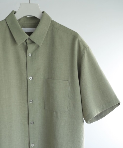 SENSE OF PLACE by URBAN RESEARCH(センスオブプレイスバイアーバンリサーチ)の「『セットアップ対応』『イージーケア』リネンライクレギュラーカラーシャツ(5分袖)(シャツ/ブラウス・メンズ・ロイヤルブルー/アイボリー/カーキ/チャコールグレー/ライトブルー・MEDIUM/LARGE)」の15枚目の写真