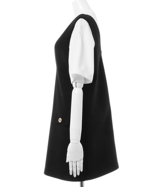 INGNI(イング)の「Vネックポンチジャンスカ(ジャンパースカート・レディース・ブラック・M)」の11枚目の写真