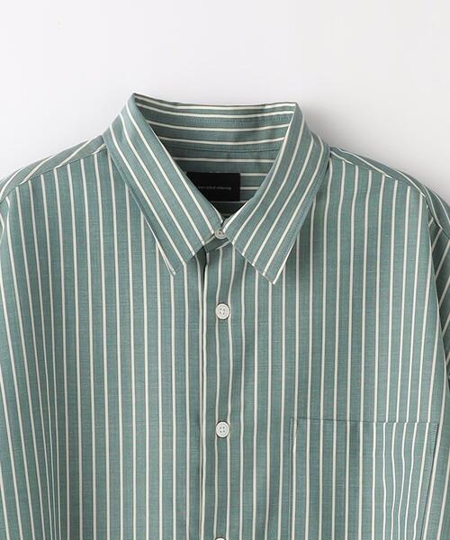 green label relaxing（グリーンレーベルリラクシング）の「TW ウォッシャブルトロ ストライプ ジャストルーズ シャツ -ストレッチ・防シワ-（シャツ/ブラウス・メンズ・ケリー/ライトブルー・M/L/XL/S）」の12枚目の写真