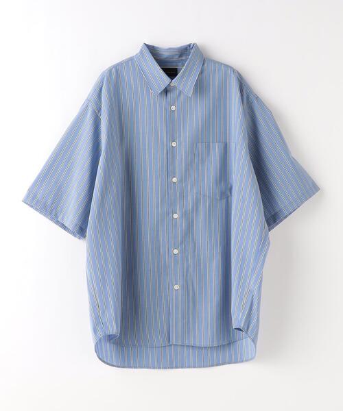 green label relaxing（グリーンレーベルリラクシング）の「TW ウォッシャブルトロ ストライプ ジャストルーズ シャツ -ストレッチ・防シワ-（シャツ/ブラウス・メンズ・ケリー/ライトブルー・M/L/XL/S）」の17枚目の写真