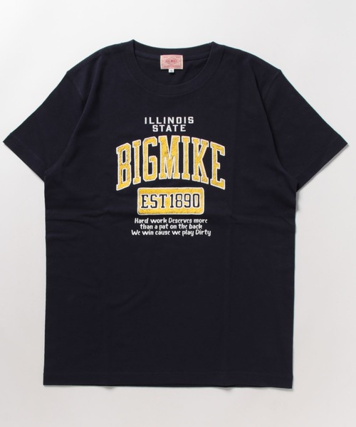 BIG MIKE(ビッグマイク)の「BIG MIKE ビッグマイク HANDWRITING COLLEGE SS TEE 手書きカレッジ 半袖プリント Tシャツ 102328400(Tシャツ/カットソー・メンズ・ネイビー/ホワイト×グリーン/ホワイト×ブルー/オリーブ・MEDIUM/LARGE/X-LARGE)」の13枚目の写真