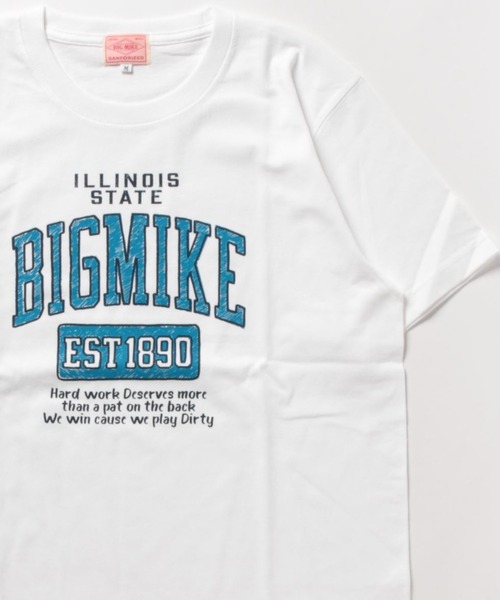 BIG MIKE(ビッグマイク)の「BIG MIKE ビッグマイク HANDWRITING COLLEGE SS TEE 手書きカレッジ 半袖プリント Tシャツ 102328400(Tシャツ/カットソー・メンズ・ネイビー/ホワイト×グリーン/ホワイト×ブルー/オリーブ・MEDIUM/LARGE/X-LARGE)」の11枚目の写真