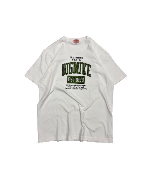 BIG MIKE(ビッグマイク)の「BIG MIKE ビッグマイク HANDWRITING COLLEGE SS TEE 手書きカレッジ 半袖プリント Tシャツ 102328400(Tシャツ/カットソー・メンズ・ネイビー/ホワイト×グリーン/ホワイト×ブルー/オリーブ・MEDIUM/LARGE/X-LARGE)」の7枚目の写真