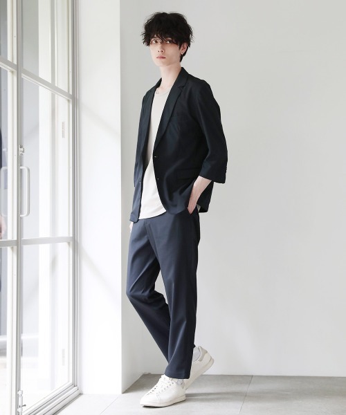 THE CASUAL(カジュアル)の「接触冷感織ポリストレッチアンクルパンツ(その他パンツ・メンズ・ベージュ/ネイビー/ブラック/グレー・M/L/XL)」の13枚目の写真