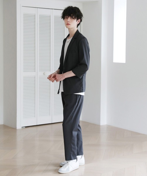 THE CASUAL(カジュアル)の「接触冷感織ポリストレッチアンクルパンツ(その他パンツ・メンズ・ベージュ/ネイビー/ブラック/グレー・M/L/XL)」の10枚目の写真