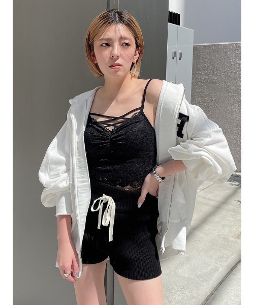 ENVYM(アンビー)の「LACEキャミ(キャミソール・レディース・ブラック/ホワイト/ベージュ/オレンジ・FREE)」の16枚目の写真