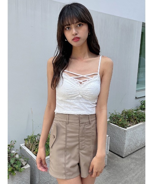 ENVYM(アンビー)の「LACEキャミ(キャミソール・レディース・ブラック/ホワイト/ベージュ/オレンジ・FREE)」の22枚目の写真