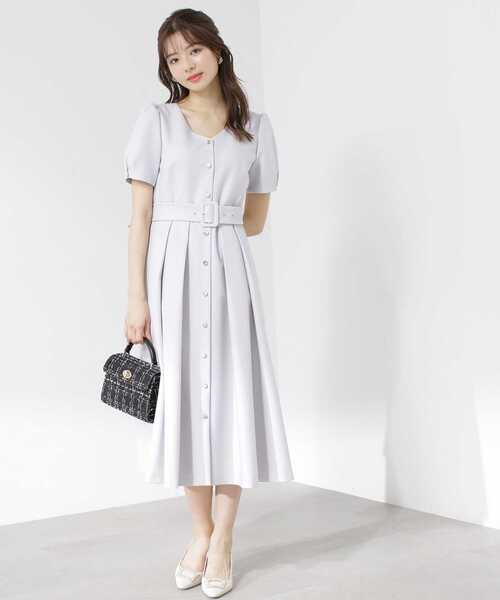 PROPORTION BODY DRESSING（プロポーションボディドレッシング）の「フロント釦タックフレア半袖ワンピース / 1213140902（ワンピース・レディース・ネイビー/グレー/ピンク・X-SMALL/MEDIUM/SMALL）」の11枚目の写真