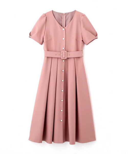 新品 Body Dressing 半袖 ひざ丈ワンピース ピンク PROPORTION BODY DRESSING 【未使用】【新古品】PROPORTION