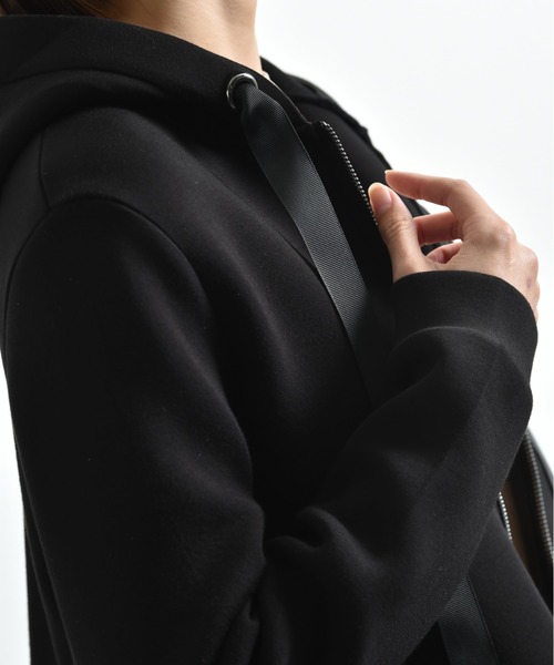 INTERPLANET(インタープラネット)の「ダンボールニットフリルZIPパーカー(パーカー・レディース・ブラック/グレー/グレイッシュベージュ/ライトグレー・FREE/LARGE)」の6枚目の写真