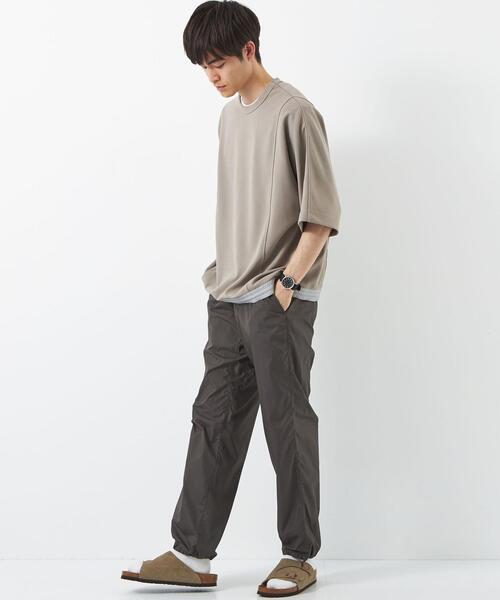 green label relaxing（グリーンレーベルリラクシング）の「Morley ドルマン Tシャツ（Tシャツ/カットソー・メンズ・ライム/ベージュ/ダークグレー・S/M/L）」の17枚目の写真