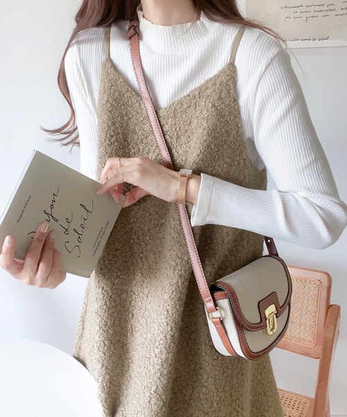 classicalelf(クラシカルエルフ)の「ふんわりくるくる。2wayフェイクリングウール オーバーサイズ キャミワンピース(ワンピース・レディース・ブラウン/グレイッシュベージュ・LARGE/MEDIUM/SMALL/X-LARGE)」の13枚目の写真