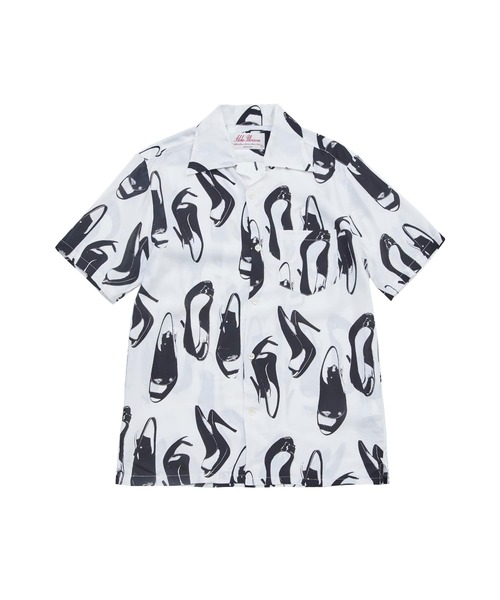 aloha blossom(アロハブロッサム)の「【Aloha Blossom/アロハブロッサム】HEELS SHIRTS(シャツ/ブラウス・メンズ・ホワイト/ブラック・42/44/40)」の2枚目の写真