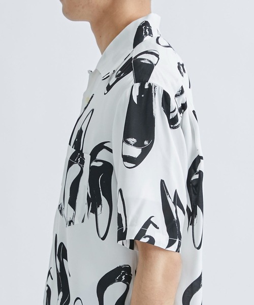 aloha blossom(アロハブロッサム)の「【Aloha Blossom/アロハブロッサム】HEELS SHIRTS(シャツ/ブラウス・メンズ・ホワイト/ブラック・42/44/40)」の8枚目の写真