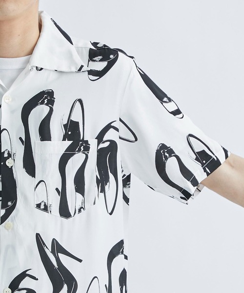 aloha blossom(アロハブロッサム)の「【Aloha Blossom/アロハブロッサム】HEELS SHIRTS(シャツ/ブラウス・メンズ・ホワイト/ブラック・42/44/40)」の10枚目の写真