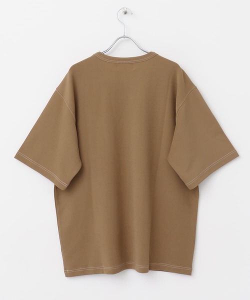 URBAN RESEARCH Sonny Label（アーバンリサーチサニーレーベル）の「ジョーゼット配色ステッチTシャツ（Tシャツ/カットソー・メンズ・グリーン/オフホワイト/チャコールグレー/キャメル・LARGE/MEDIUM）」の13枚目の写真