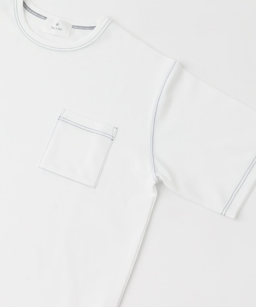 URBAN RESEARCH Sonny Label（アーバンリサーチサニーレーベル）の「ジョーゼット配色ステッチTシャツ（Tシャツ/カットソー・メンズ・グリーン/オフホワイト/チャコールグレー/キャメル・LARGE/MEDIUM）」の8枚目の写真