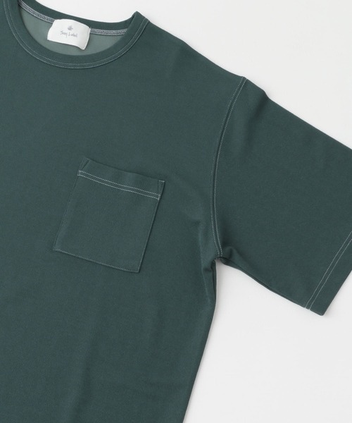 URBAN RESEARCH Sonny Label（アーバンリサーチサニーレーベル）の「ジョーゼット配色ステッチTシャツ（Tシャツ/カットソー・メンズ・グリーン/オフホワイト/チャコールグレー/キャメル・LARGE/MEDIUM）」の12枚目の写真